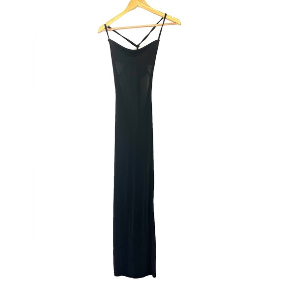 Black backless sheer maxi dress - Picture 2 of 6